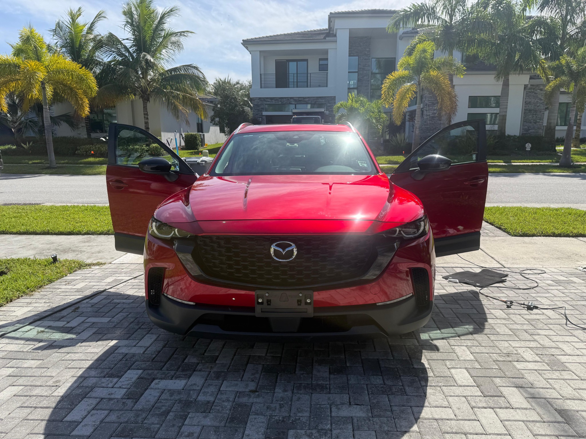 Interior cleaning in progress